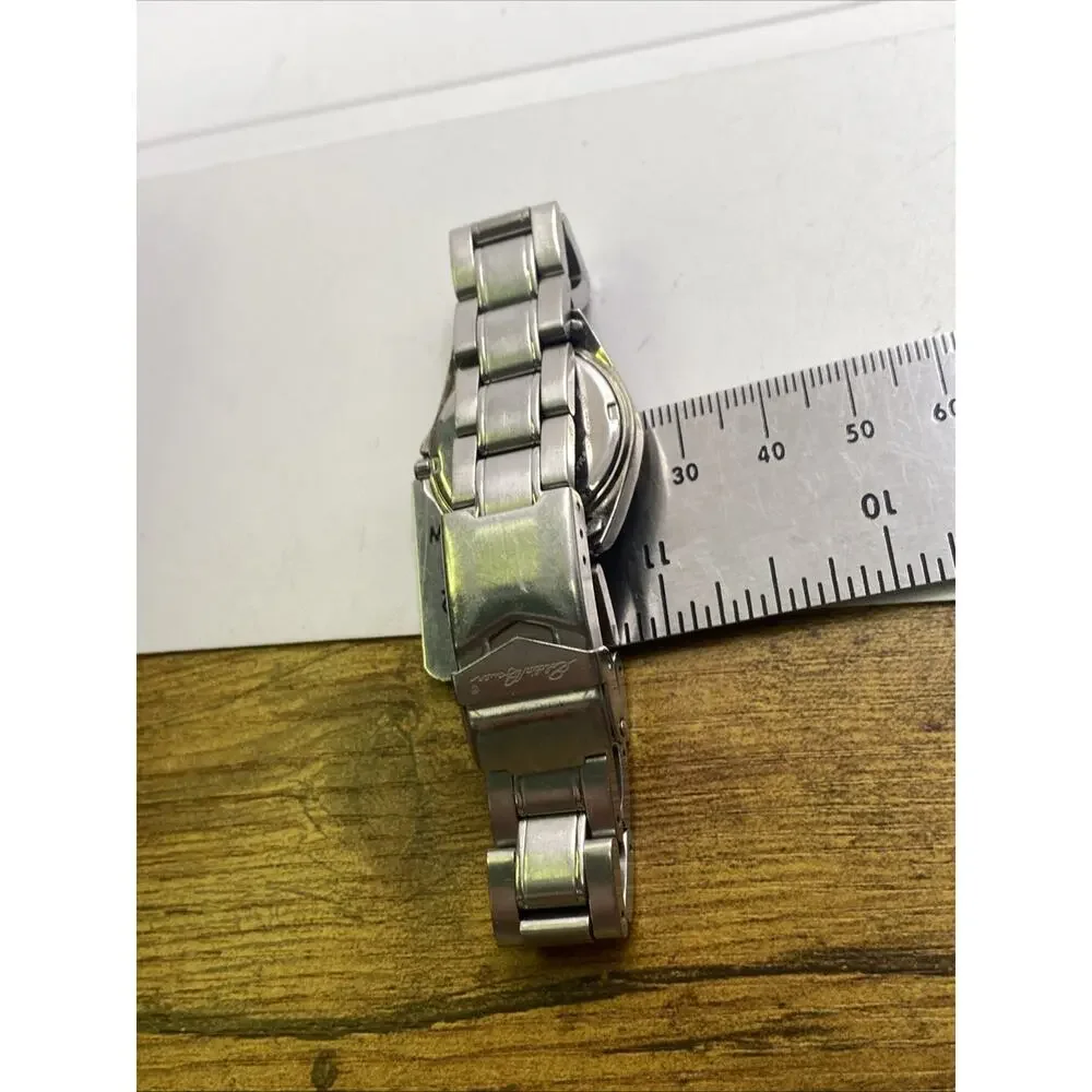 Eddie Bauer Womens Blue Dial Silver Watch Works New Battery